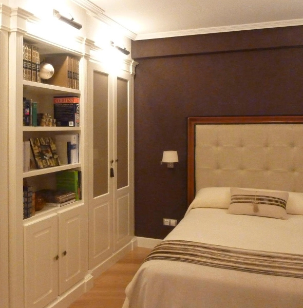 Dormitorio reformado en proyecto de reforma de piso - Suelo, armarios, mobiliario y paredes