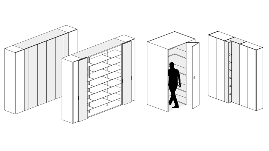 Ilustración en blanco y negro de una persona junto con diferentes opciones de módulos de Sistema Freedhome