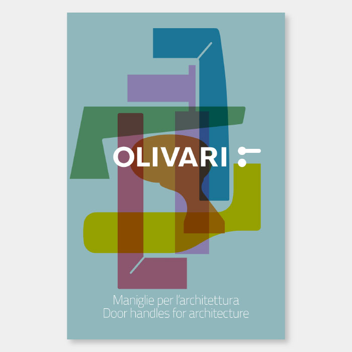 Catálogo Olivari; manijas de puertas para arquitectura. Italiano e inglés. 196 páginas.